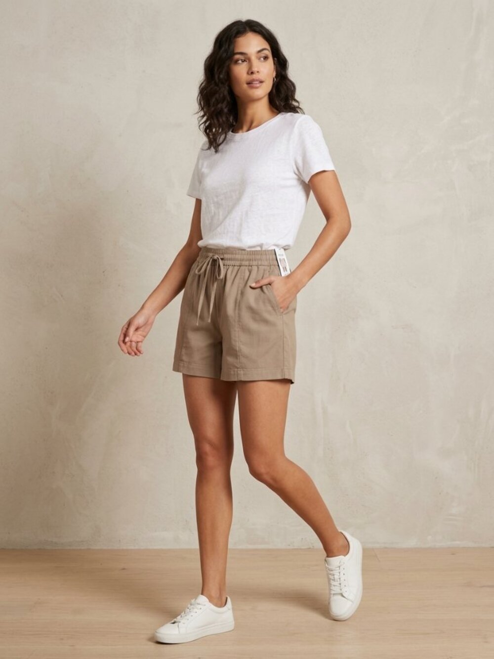 BCBG Women's Lounge Short High Waist Shorts in Brown Size Medium NWT